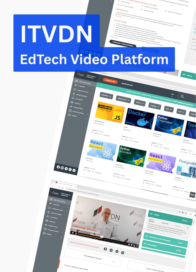 ITVDN - Ed-Tech video platform