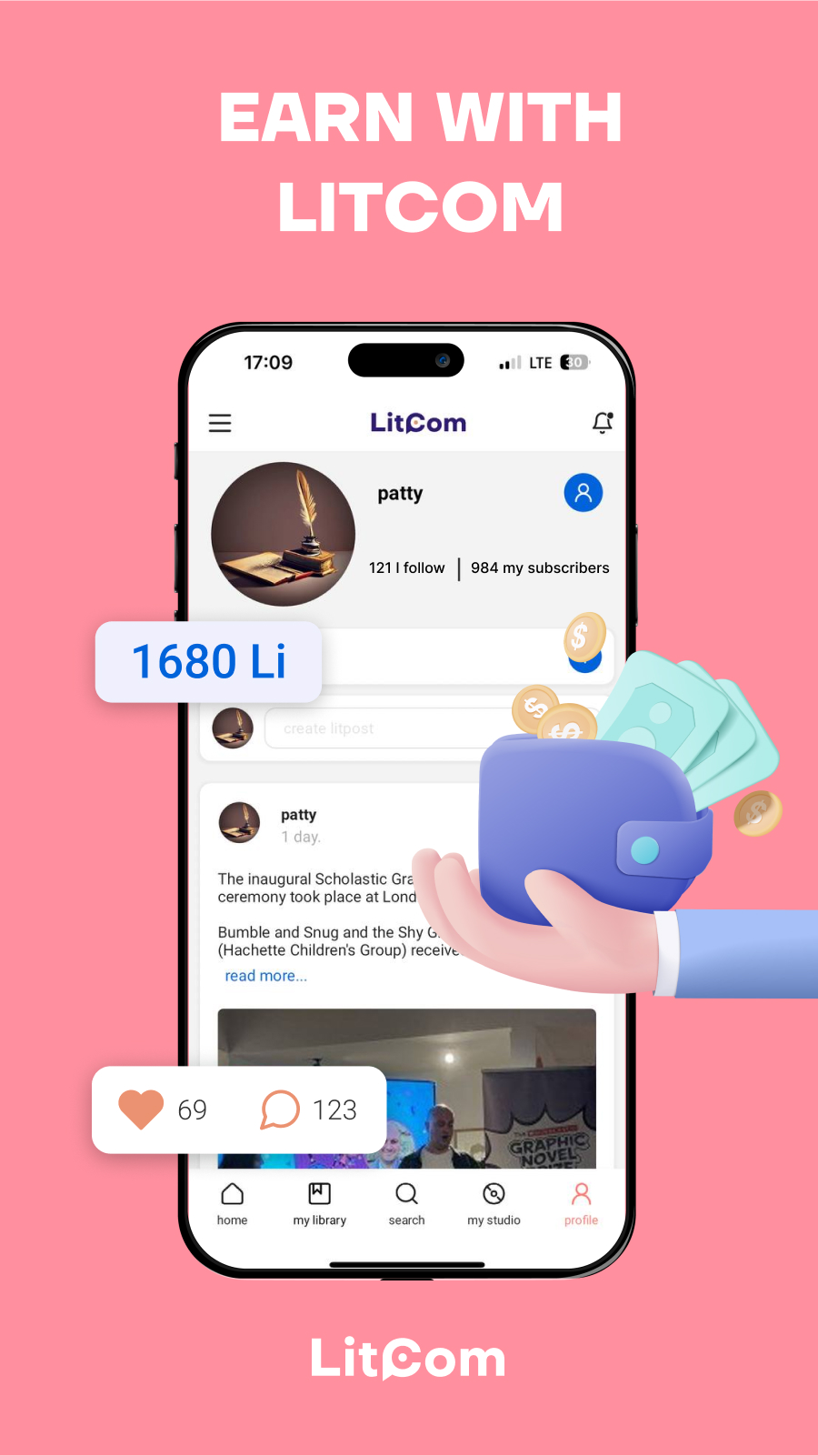 Social Network for Book Lovers and Podcast Creators - Screenshot