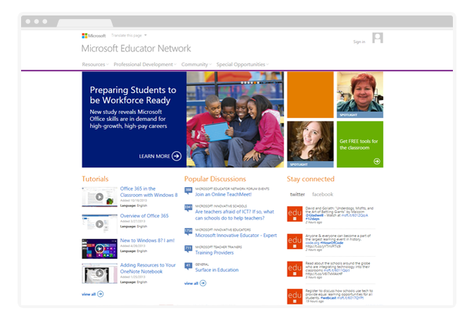 Ukrainian Microsoft Office Educational Portal - Screenshot