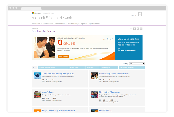 Ukrainian Microsoft Office Educational Portal - Screenshot