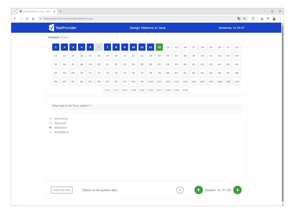 Online Exam Platform for IT Certification - Screenshot